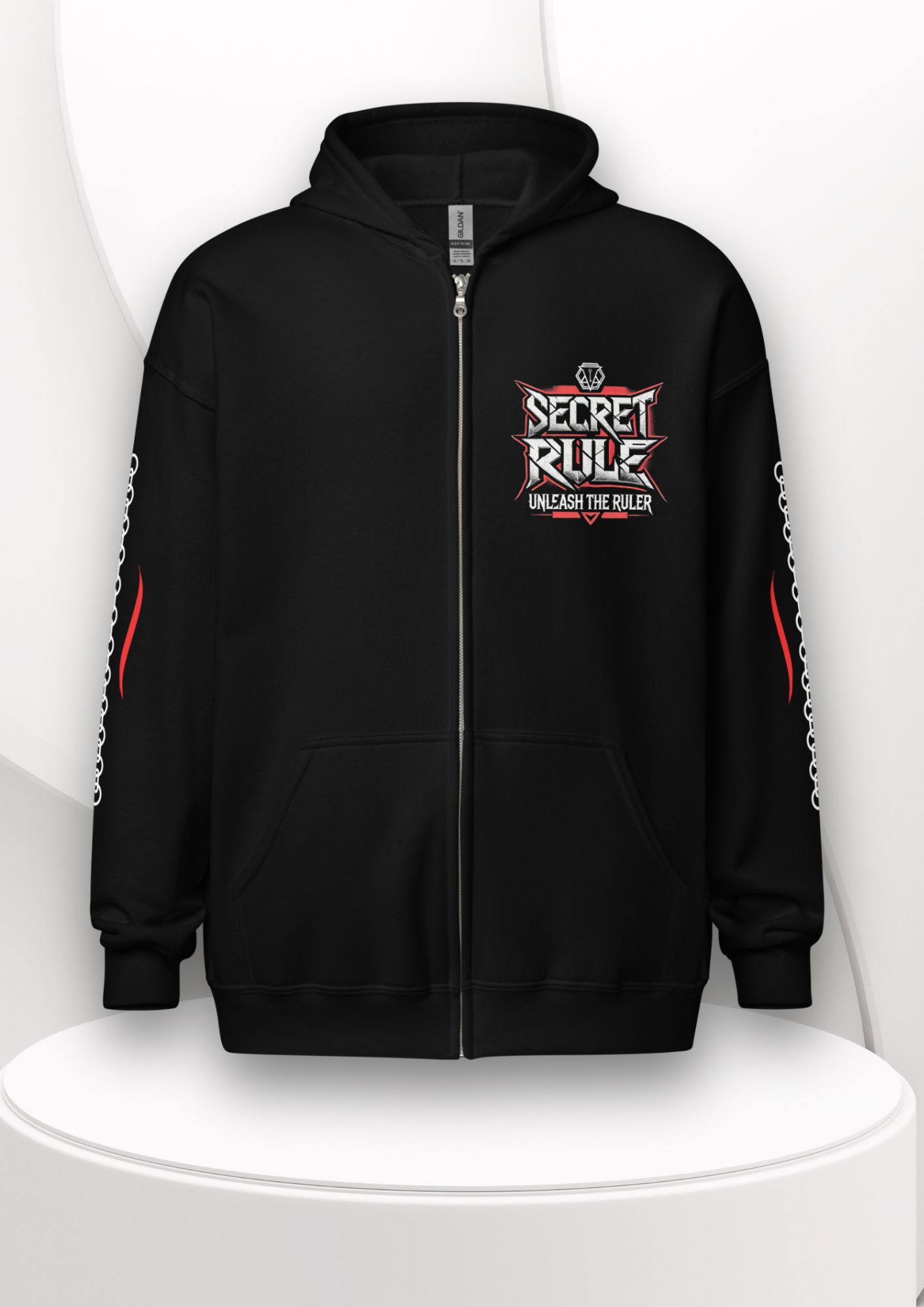 Secret Rule Unisex Heavy Blend Zip Hoodie – Rebel, Resilient, Unstoppable