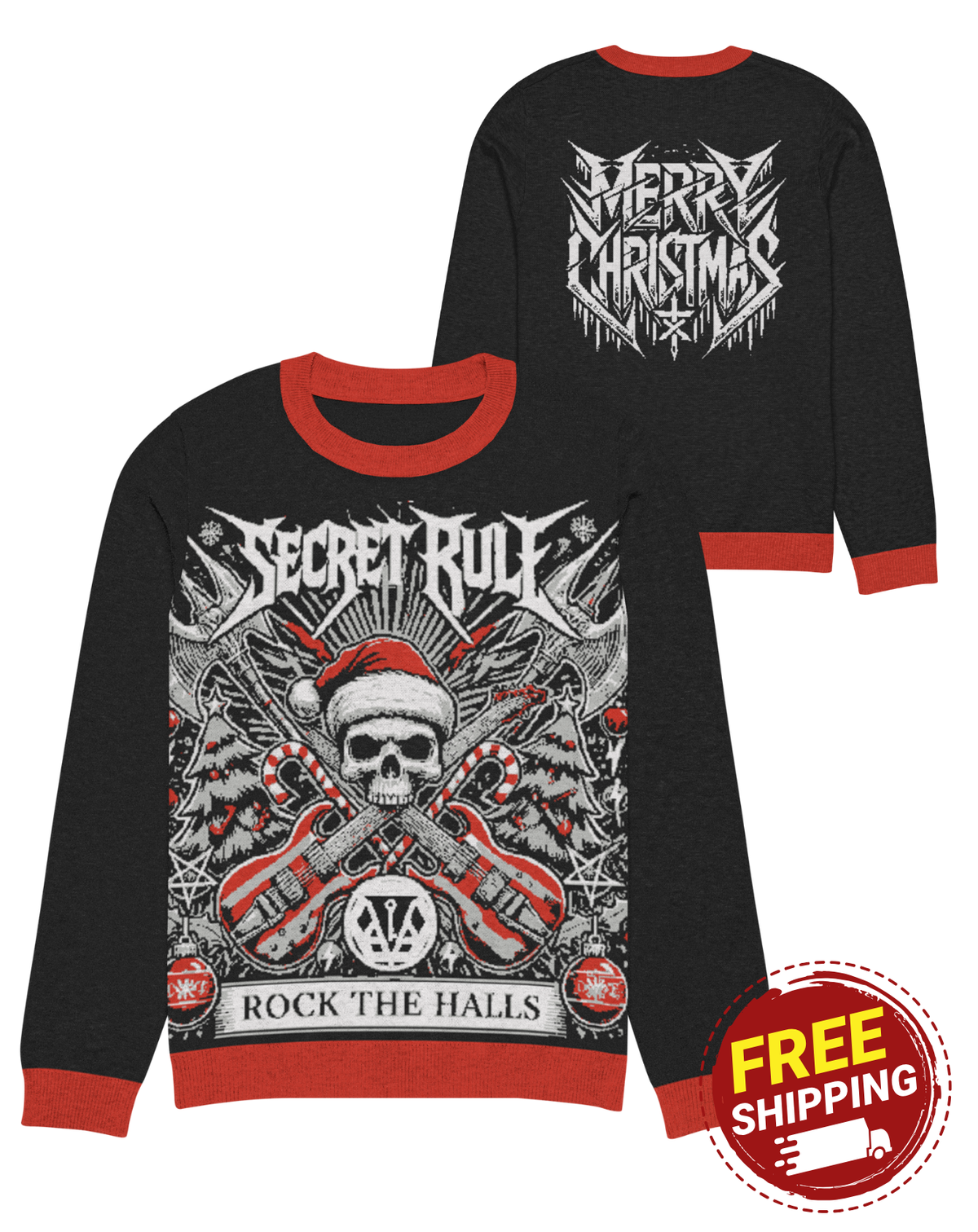 Secret Rule – Rock the Halls Christmas Sweater